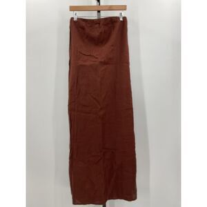 Quince Women's 100% European Linen Strapless Maxi Dress Brown S